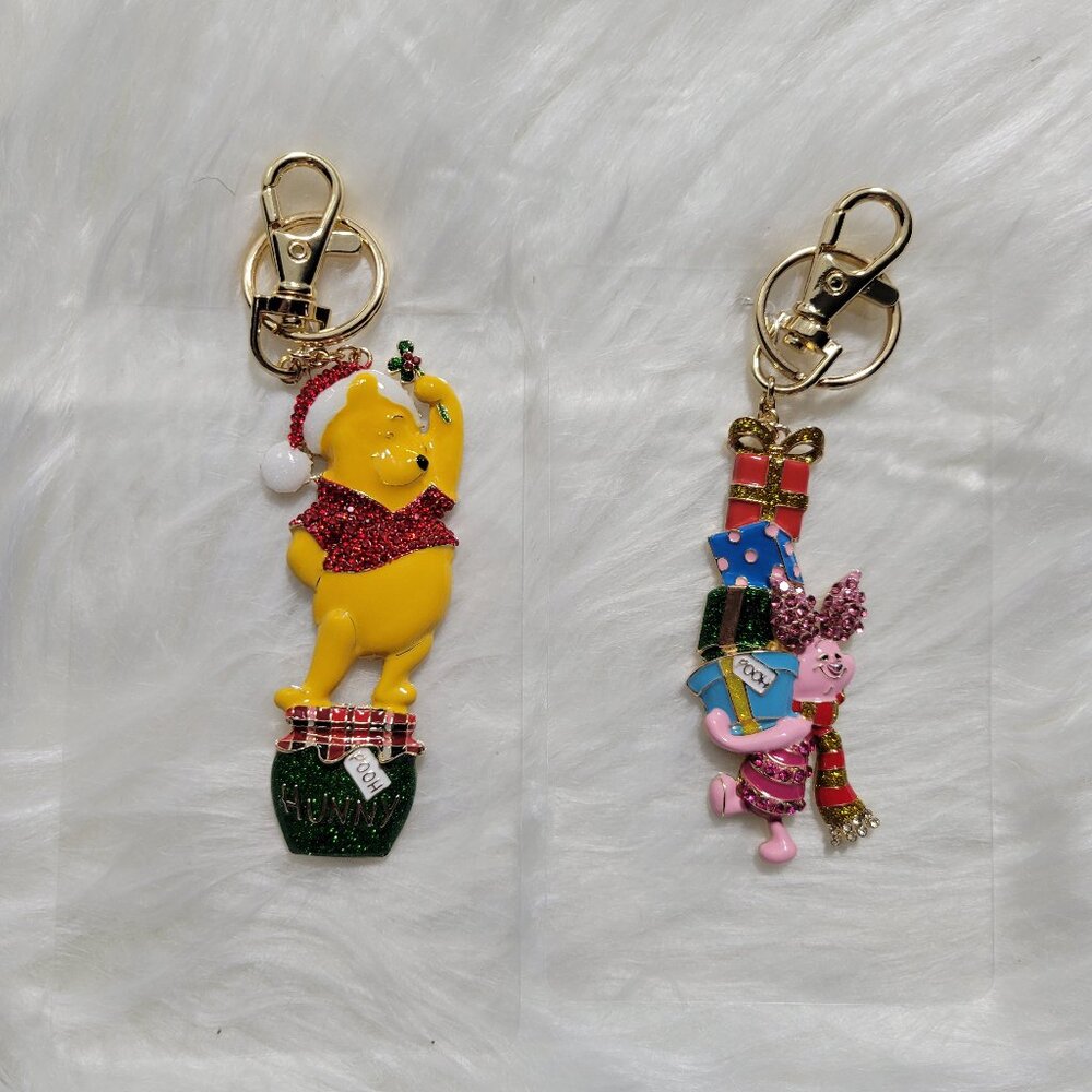 Disney x Baublebar Winnie the Pooh & Piglet Holiday Keychain Set